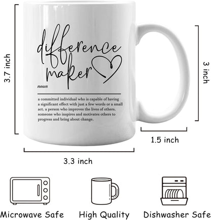 Difference Maker Definition Coffee Mug Appreciation Gift for Teacher Boss Leader Coworker