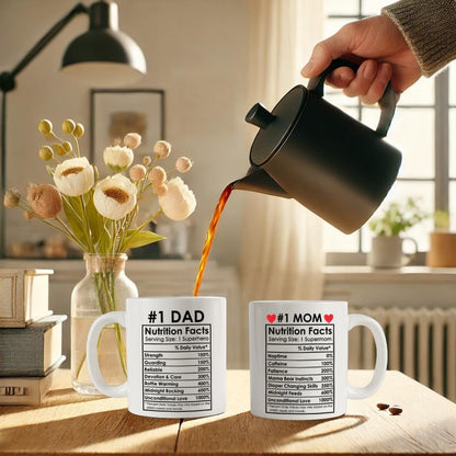 New Mom Dad Coffee Mug for New Parents Couple, Pregnancy Announcement Gift for Expecting Mom and Dad, First Time Parents Gift, Baby Reveal Gift