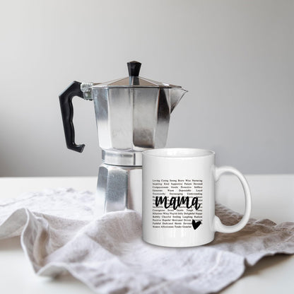 Mama Coffee Mug Gift for Mom from Daughter Son Kids Husband, Birthday Mother's Day Christmas Gift Idea