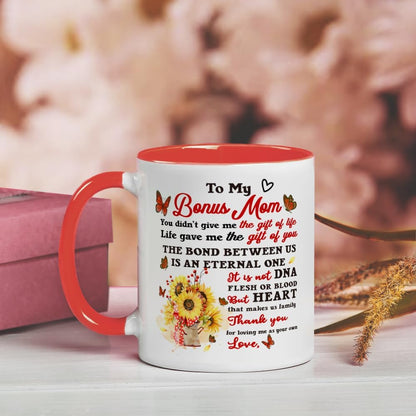 Funny Bonus Mom Coffee Mug Gift for Stepmom from Stepdaughter Stepson Birthday Mother's Day Christmas Gift