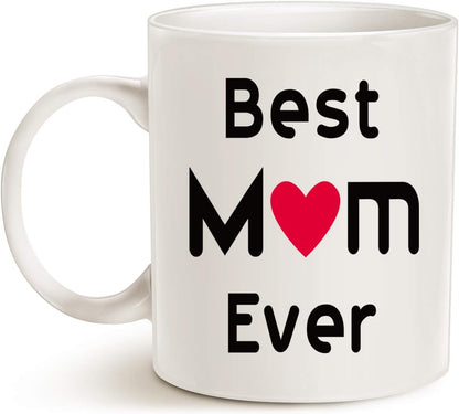 Best Mom Ever Coffee Mug Gift for Mom from Daughter Son Kids Husband, Birthday Mother's Day Christmas Gift