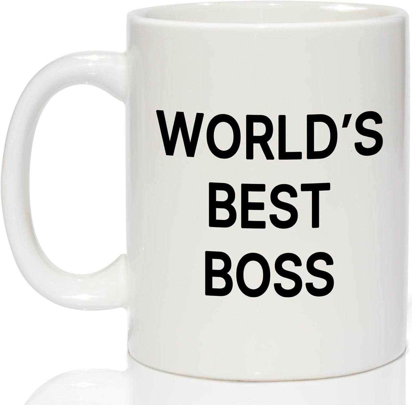 World's Best Boss Coffee Mug, Funny Office Gift for Boss Men Women, Boss Day Birthday Christmas Gift from Coworkers Employees