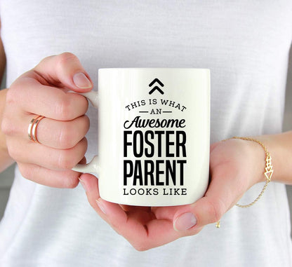 This Is What an Awesome Foster Parent Looks Like Coffee Mug Appreciation Gift