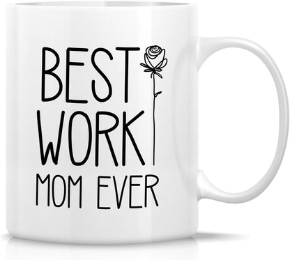 Best Work Mom Ever Coffee Mug Funny Gift for Working Mom