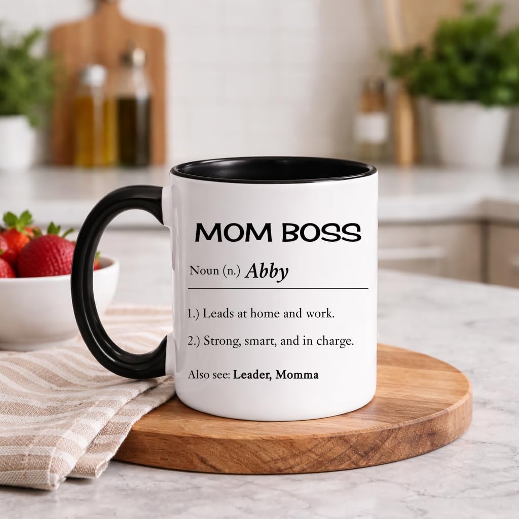 Mom Boss Definition Coffee Mug Funny Gift for Working Mom