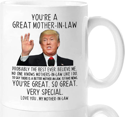 Funny Mother in Law Coffee Mug Gift for Mother in Law from Daughter Son in Law