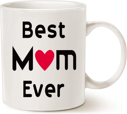 Best Mom Ever Coffee Mug Gift for Mom from Daughter Son Kids Husband, Birthday Mother's Day Christmas Gift