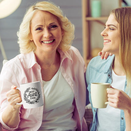 Best Aunt Ever Coffee Mug Funny Gift for Aunt from Niece Nephew Birthday Christmas Gift Idea