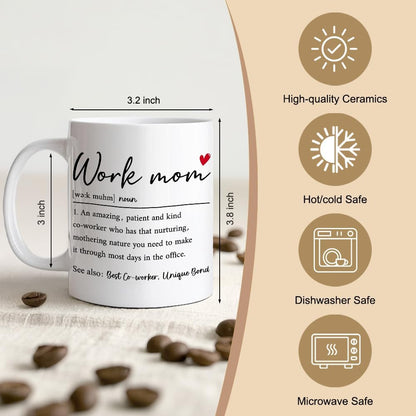 Work Mom Definition Coffee Mug Funny Gift for Working Mom Coworker Boss