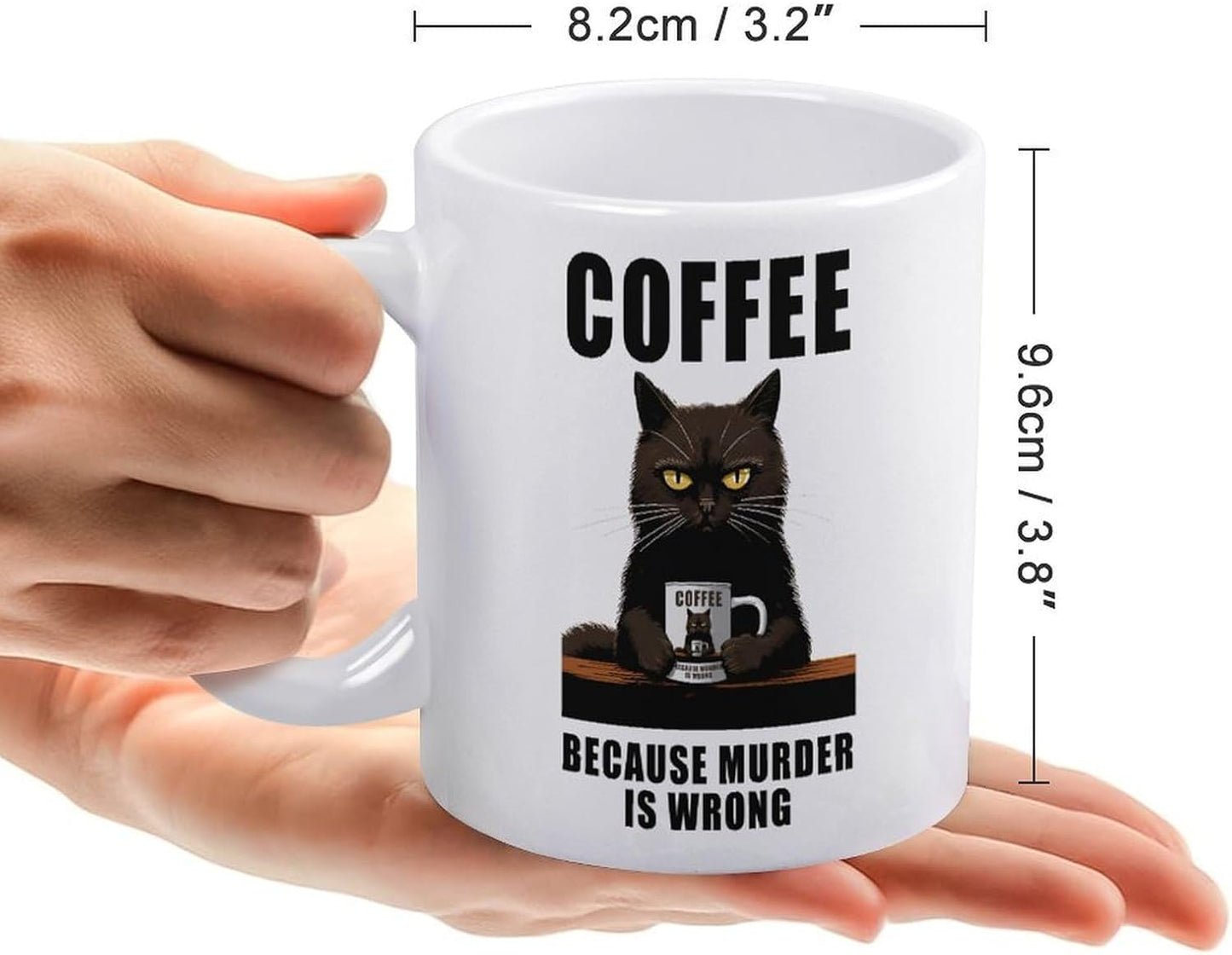 Coffee Because Murder Is Wrong Coffee Mug Funny Sarcastic Adult Humor Gift for Friends Coworkers