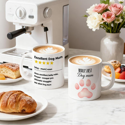 World's Best Dog Mom Coffee Mug Funny Dog Lover Gift for Dog Mom Wife Grandma Friend