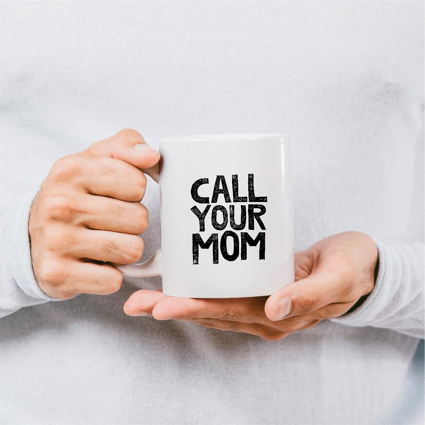 Call Your Mom Funny Coffee Mug, Humor Gift for College Student Friend Coworker, Birthday Christmas Gift