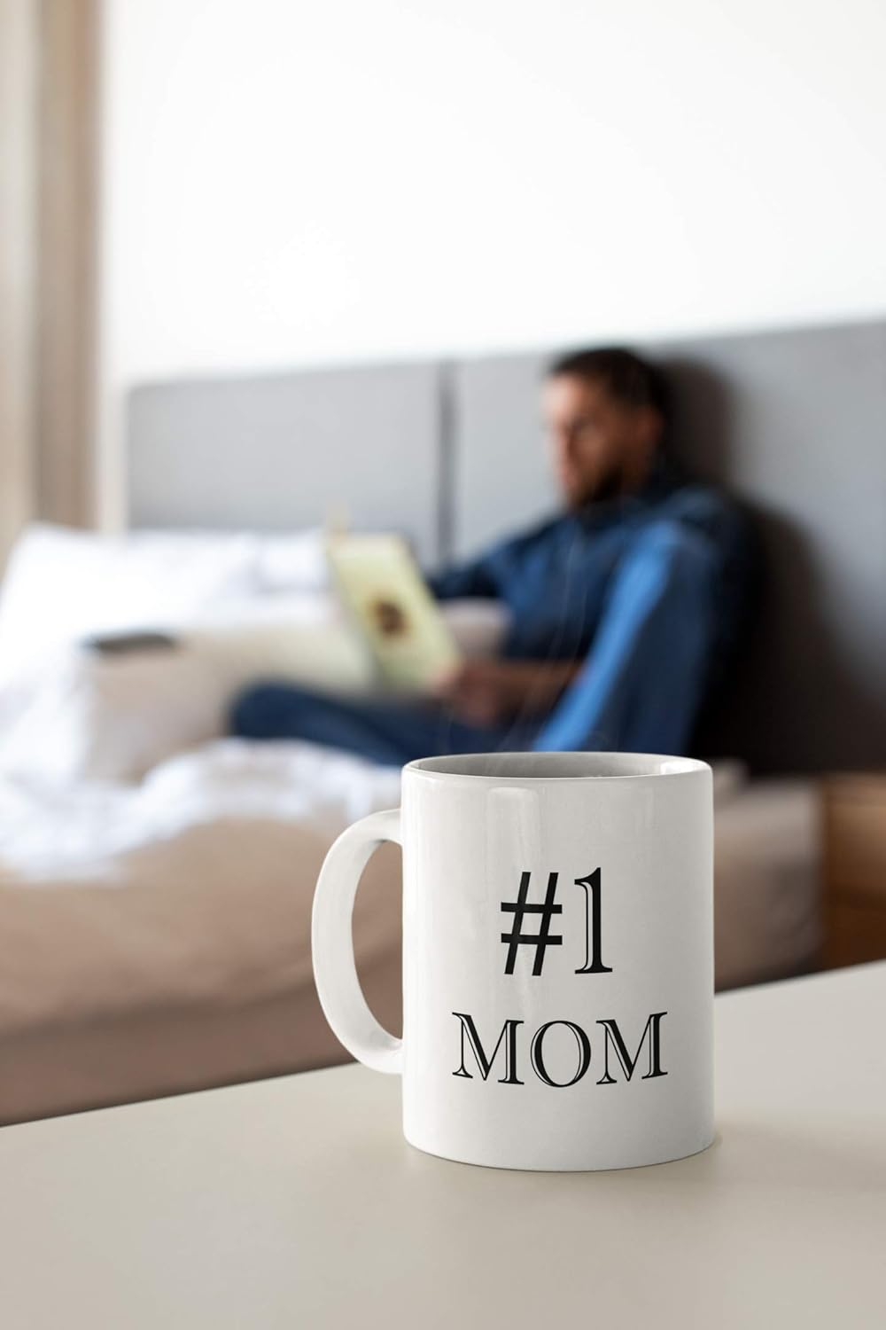 #1 Mom Ceramic Coffee Mug, World's Best Mother Gift for Mom, Mothers Day Birthday Christmas Gift from Daughter Son Kids