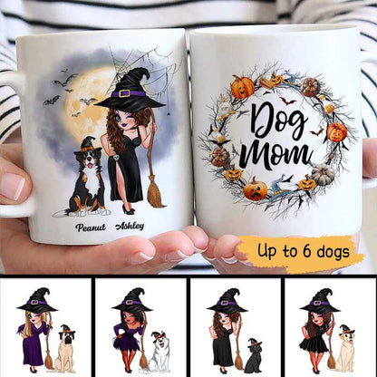 Halloween Wreath Pretty Woman Dog Mom Personalized Mug