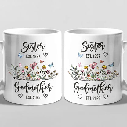 From Bestie To Godmother - Bestie Personalized Custom Mug - Gift For Best Friends, BFF, Sisters