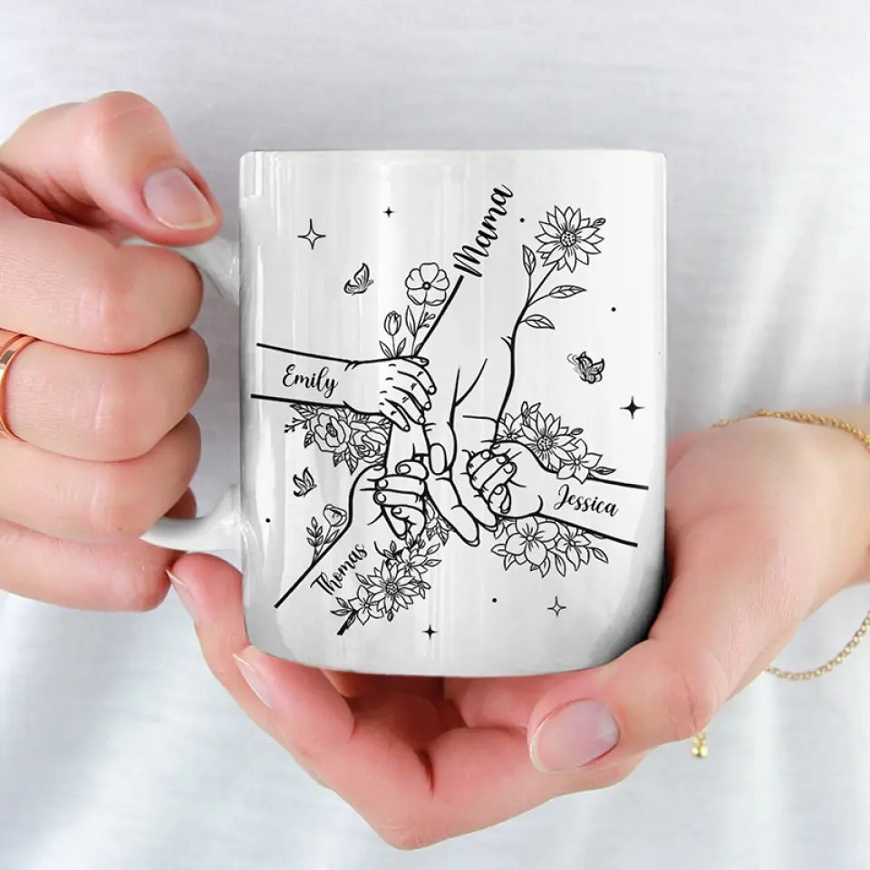 Stars Can't Shine Without Darkness - Family Personalized Custom Mug - Mother's Day, Gift For Mom, Grandma
