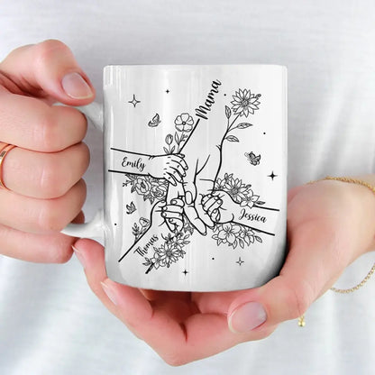 Stars Can't Shine Without Darkness - Family Personalized Custom Mug - Mother's Day, Gift For Mom, Grandma