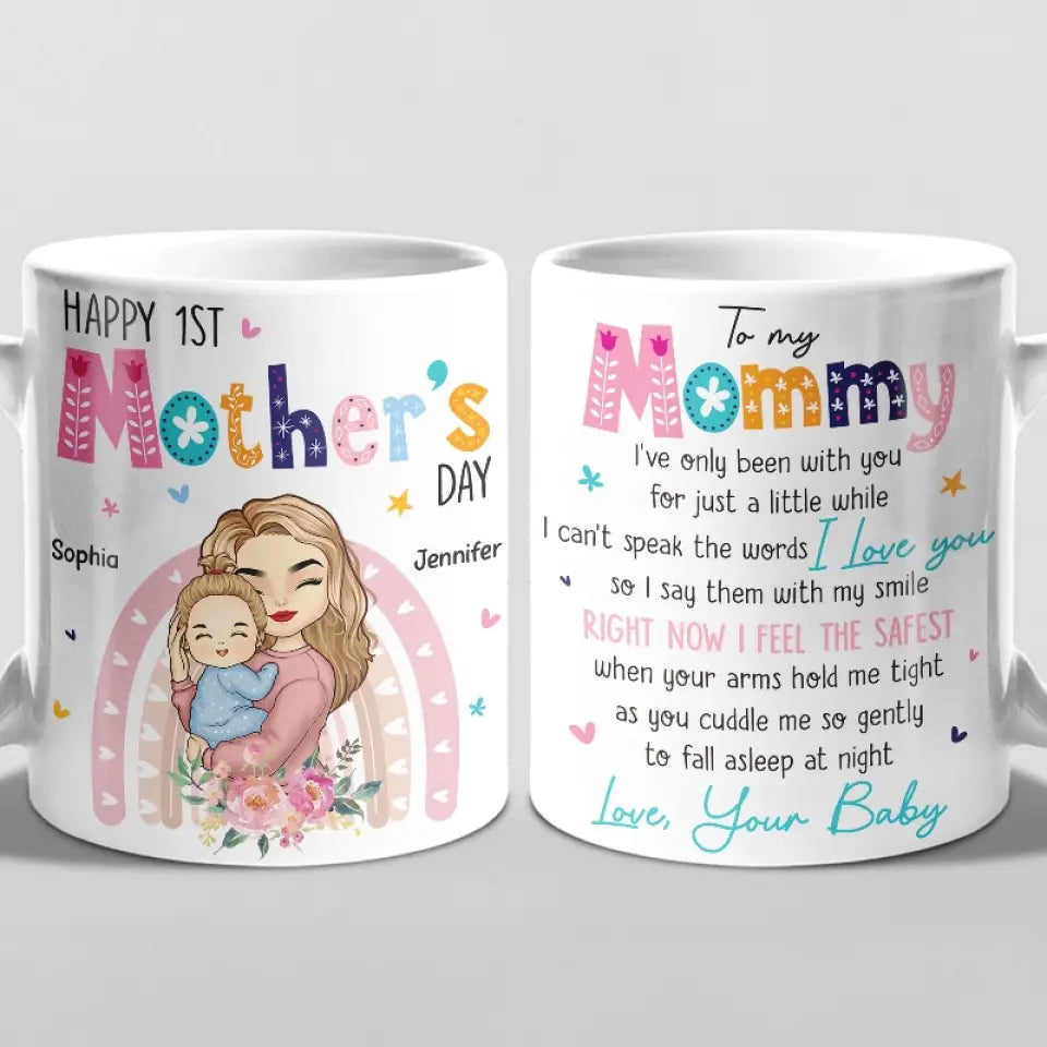 Mother's Love Is Peace - Family Personalized Custom Mug - Mother's Day, Baby Shower Gift, Gift For First Mom