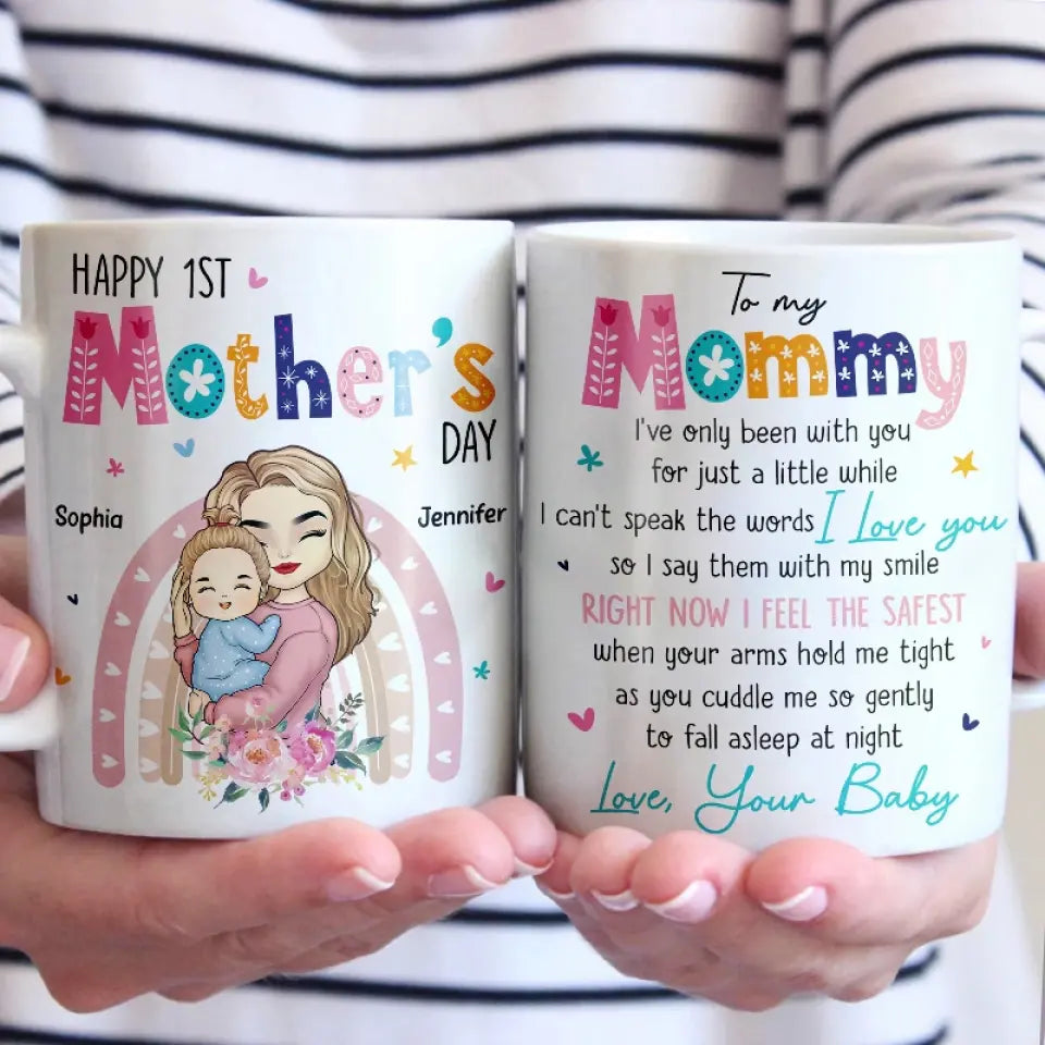 Mother's Love Is Peace - Family Personalized Custom Mug - Mother's Day, Baby Shower Gift, Gift For First Mom