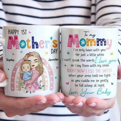 Mother's Love Is Peace - Family Personalized Custom Mug - Mother's Day, Baby Shower Gift, Gift For First Mom