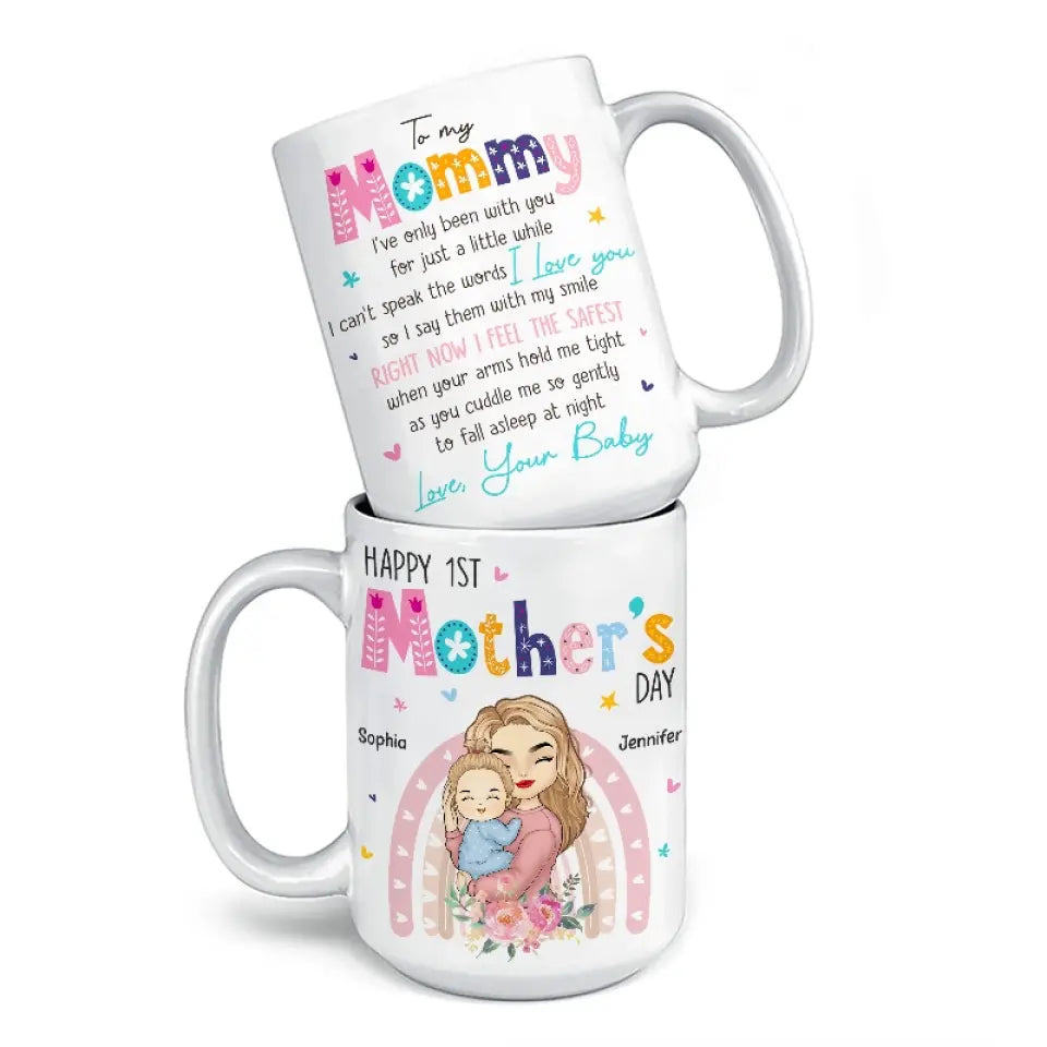 Mother's Love Is Peace - Family Personalized Custom Mug - Mother's Day, Baby Shower Gift, Gift For First Mom