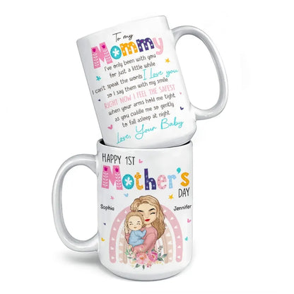 Mother's Love Is Peace - Family Personalized Custom Mug - Mother's Day, Baby Shower Gift, Gift For First Mom