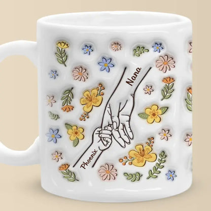 Hold Me Tight, Keep Me Safe - Family Personalized Custom 3D Inflated Effect Printed Mug - Mother's Day, Gift For Mom, Grandma