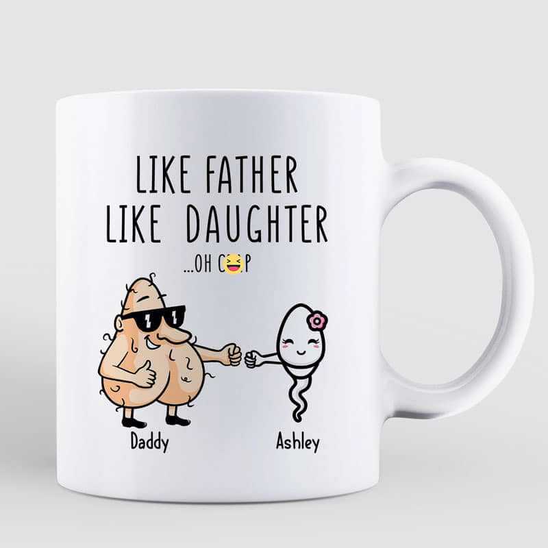 Like Father Like Daughters Sons Funny Father's Day Gift Personalized Mug