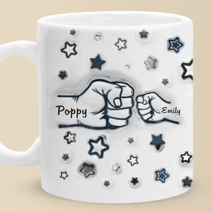 The Strong Bond Between Dad And Children - Family Personalized Custom 3D Inflated Effect Printed Mug - Father's Day, Gift For Dad, Grandpa