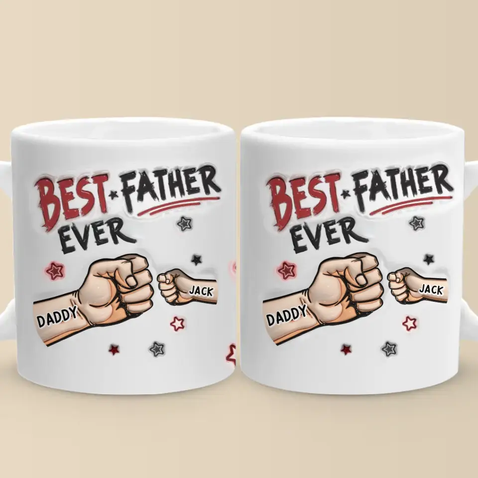 You're Always The Best To Me - Family Personalized Custom 3D Inflated Effect Printed Mug - Father's Day, Gift For Dad, Grandpa
