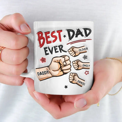 You're Always The Best To Me - Family Personalized Custom 3D Inflated Effect Printed Mug - Father's Day, Gift For Dad, Grandpa