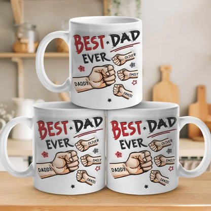 You're Always The Best To Me - Family Personalized Custom 3D Inflated Effect Printed Mug - Father's Day, Gift For Dad, Grandpa