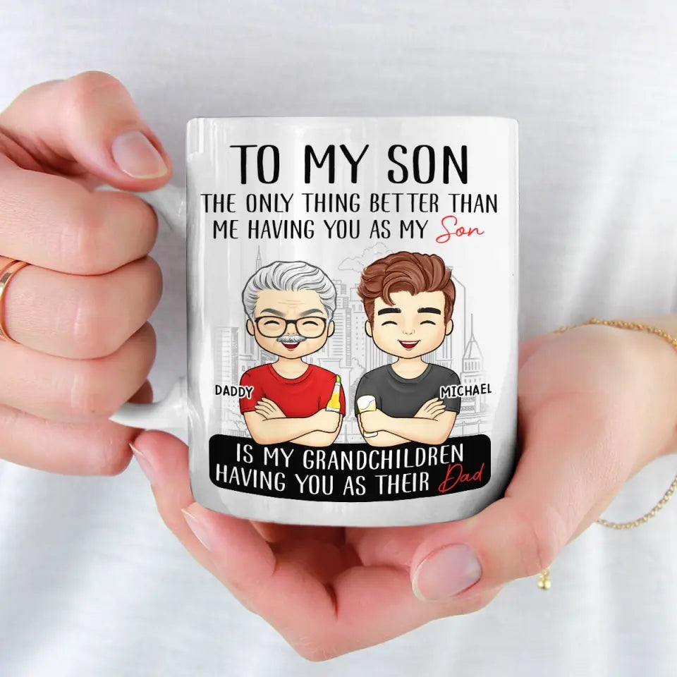 A Boy's Best Friend Is His Mother - Family Personalized Custom Mug - Father's Day, Gift For Son