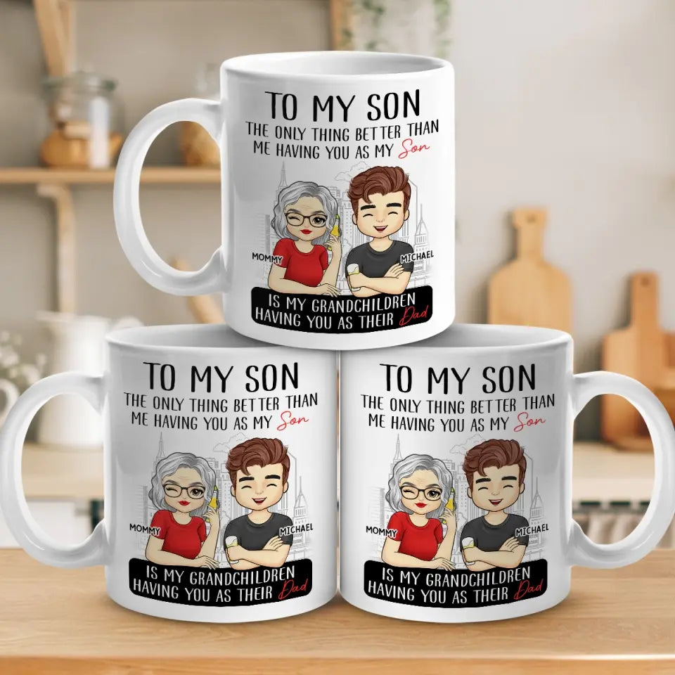 A Boy's Best Friend Is His Mother - Family Personalized Custom Mug - Father's Day, Gift For Son