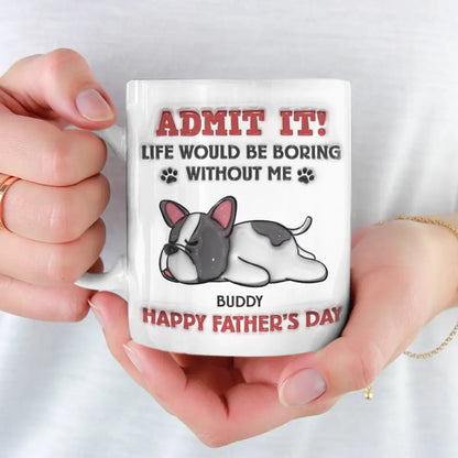 Cheers To The World's Best Dog Dad - Dog Personalized Custom 3D Inflated Effect Printed Mug - Gift For Pet Owners, Pet Lovers