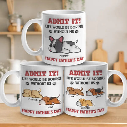 Cheers To The World's Best Dog Dad - Dog Personalized Custom 3D Inflated Effect Printed Mug - Gift For Pet Owners, Pet Lovers