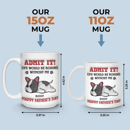 Cheers To The World's Best Dog Dad - Dog Personalized Custom 3D Inflated Effect Printed Mug - Gift For Pet Owners, Pet Lovers