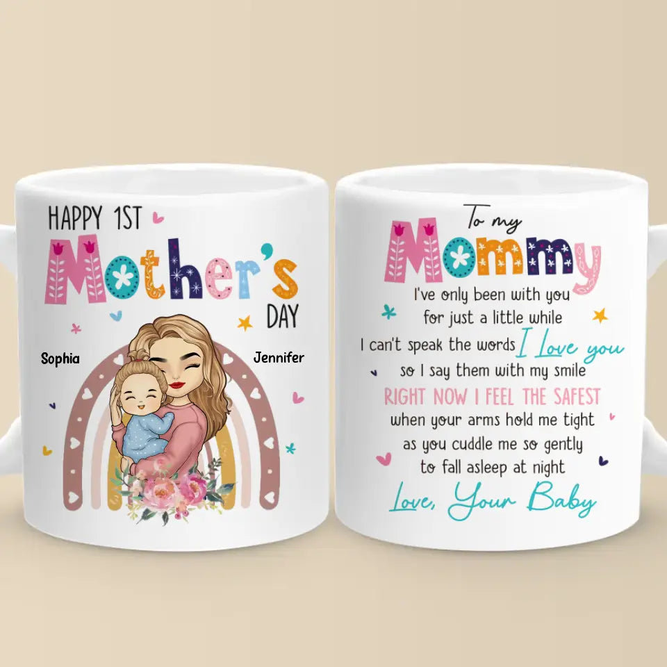 Mother's Love Is Peace - Family Personalized Custom Mug - Mother's Day, Baby Shower Gift, Gift For First Mom