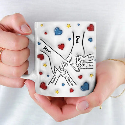 Family Is Where Love Never Ends - Family Personalized Custom 3D Inflated Effect Printed Mug - Gift For Family Members