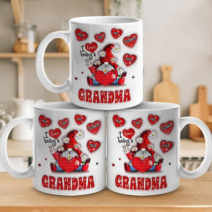 My Favorite People Call Me Grandma - Family Personalized Custom 3D Inflated Effect Printed Mug - Gift For Grandma