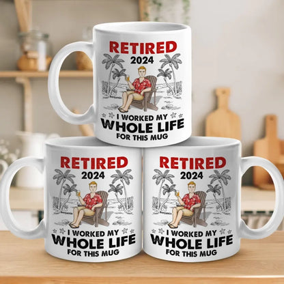Retirement The World's Longest Coffee Break - Personalized Custom Mug - Appreciation, Retirement Gift For Coworkers, Work Friends, Colleagues
