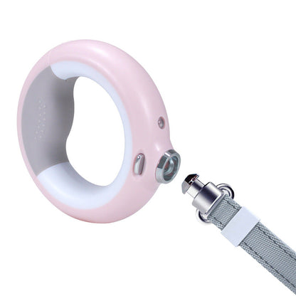 Glowing Ring Retractable Dog Leash And Flashlight