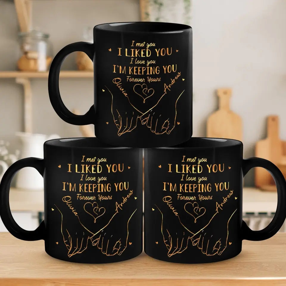 You'll Always Be My Favorite Person - Couple Personalized Custom Black Mug - Gift For Husband Wife, Anniversary