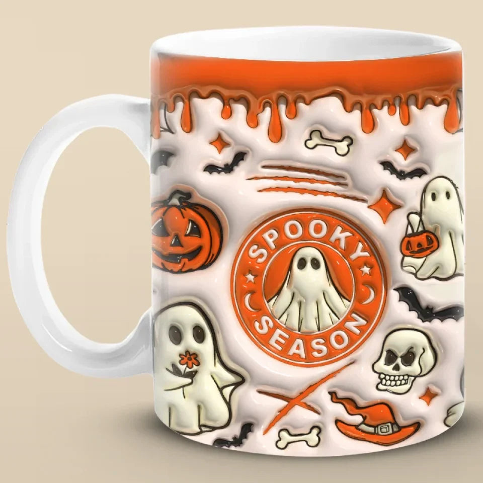 A Haunted Home Is A Happy Home - Family 3D Inflated Effect Printed Mug - Halloween Gift For Family Members
