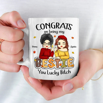 You Are Blood, You Are Sisters - Besties Personalized Custom Mug - Autumn Fall Gift For Best Friends, BFF, Sisters
