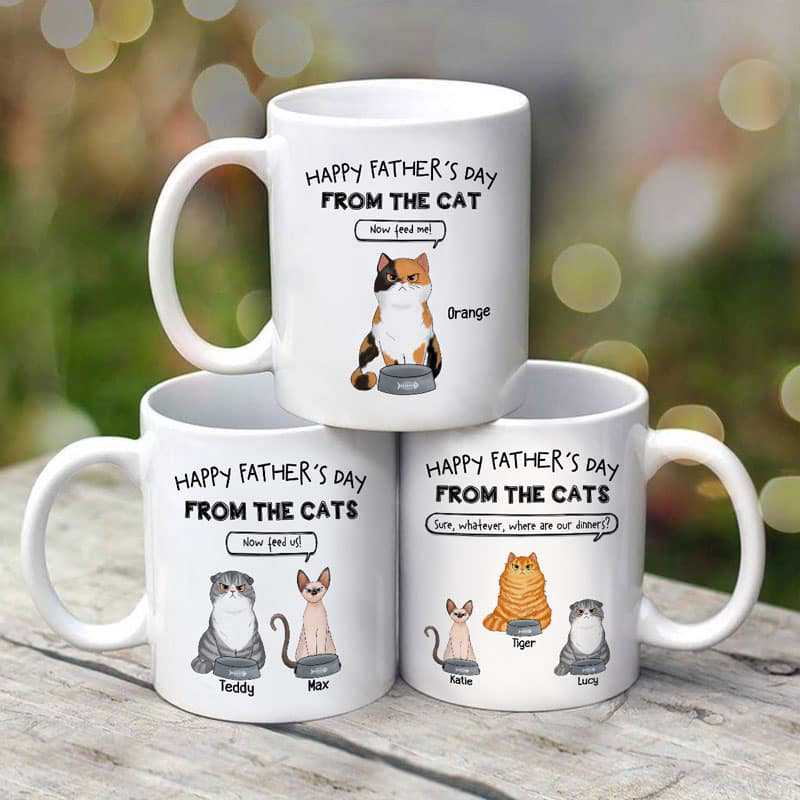 Where's My Dinner Cats Father's day Personalized Mug