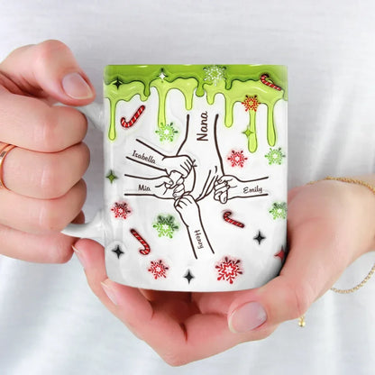 Who Needs Santa When I've Got Grandma - Family Personalized Custom 3D Inflated Effect Printed Mug - Christmas Gift For Gift For Mom, Grandma