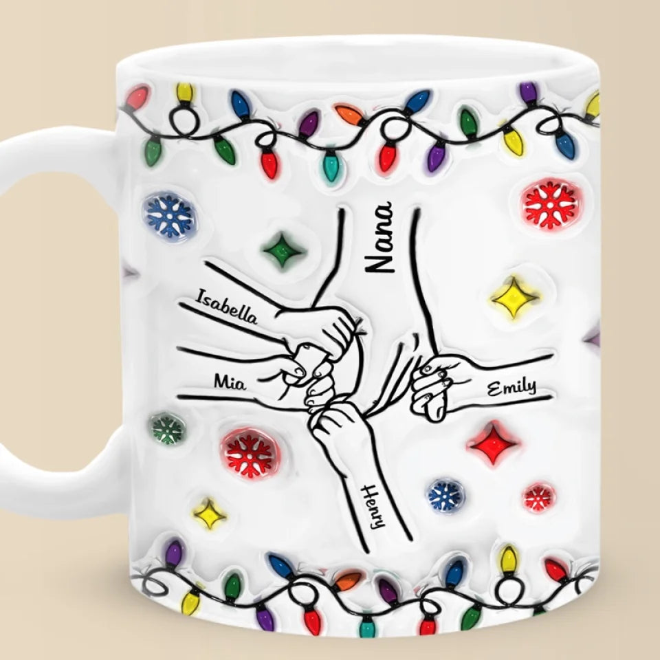Christmas Is The Day That Holds All Time Together - Family Personalized Custom 3D Inflated Effect Printed Mug - Christmas Gift For Gift For Mom, Grandma