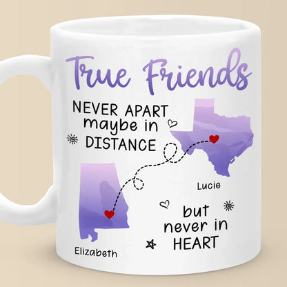 True Friendship Resists Time - Besties Personalized Custom Mug - Gift For Best Friends, BFF, Sisters