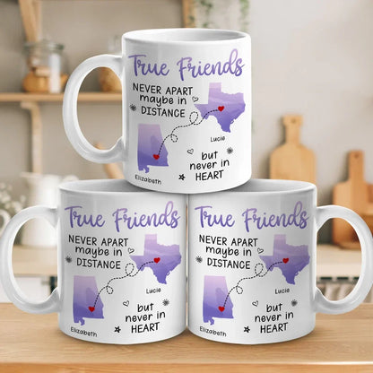 True Friendship Resists Time - Besties Personalized Custom Mug - Gift For Best Friends, BFF, Sisters